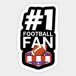 #1 Football fan Sticker